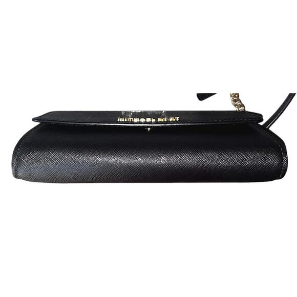 Michael Kors Jet Set Pebbled Leather Smartphone Black Crossbody Authenticated - Picture 4 of 15
